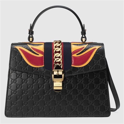 gucci signature bag black|gucci monogram bag.